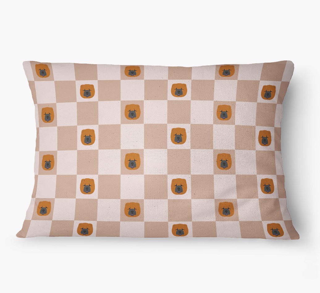 'Checkered Pattern' - Personalized {breedFullName} Dog Bed