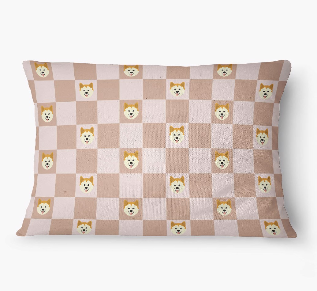 'Checkered Pattern' - Personalized {breedFullName} Dog Bed