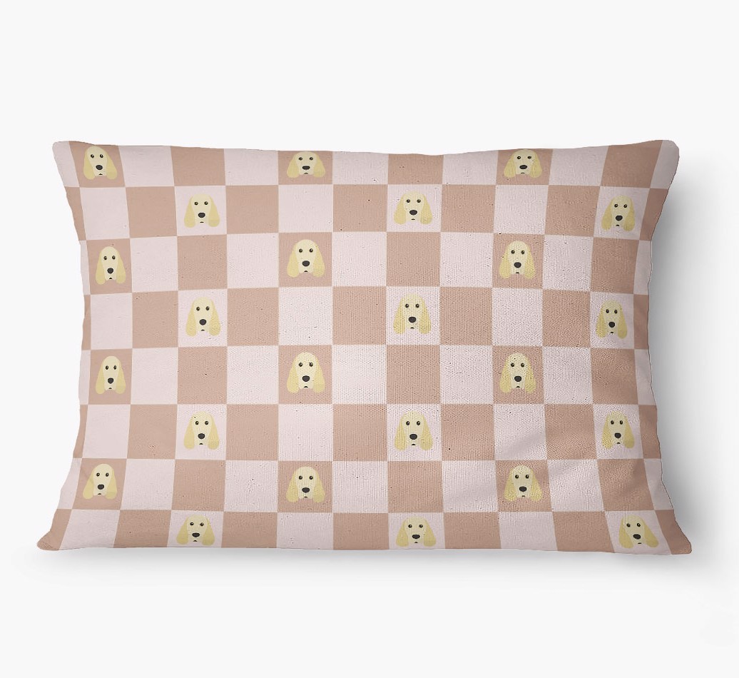 'Checkered Pattern' - Personalized {breedFullName} Dog Bed