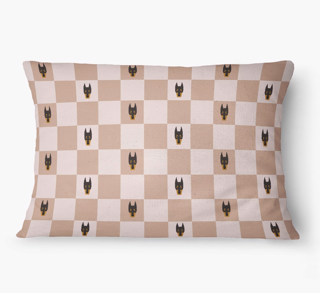 'Checkered Pattern' - Personalized {breedFullName} Dog Bed