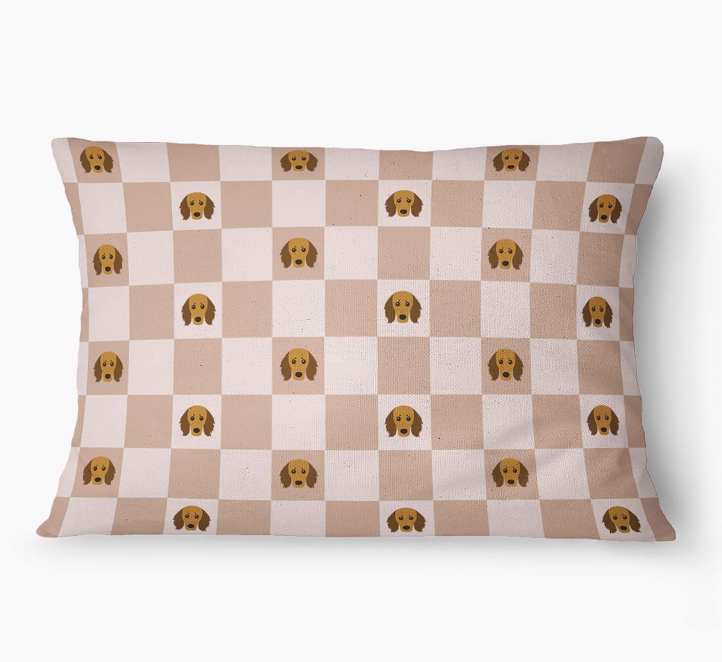 'Checkered Pattern' - Personalized {breedFullName} Dog Bed