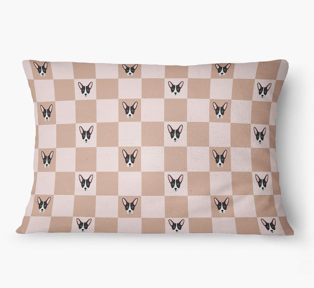 'Checkered Pattern' - Personalized {breedFullName} Dog Bed