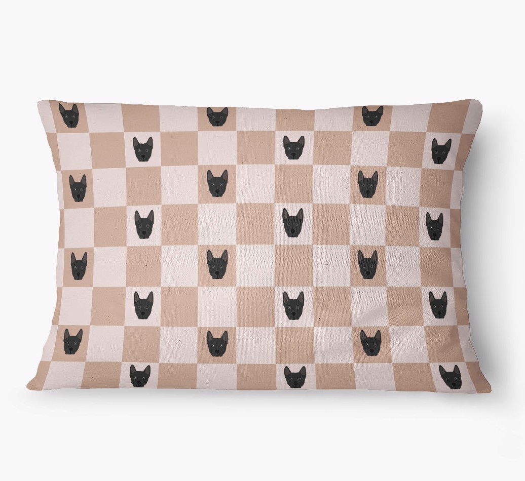 'Checkered Pattern' - Personalized {breedFullName} Dog Bed
