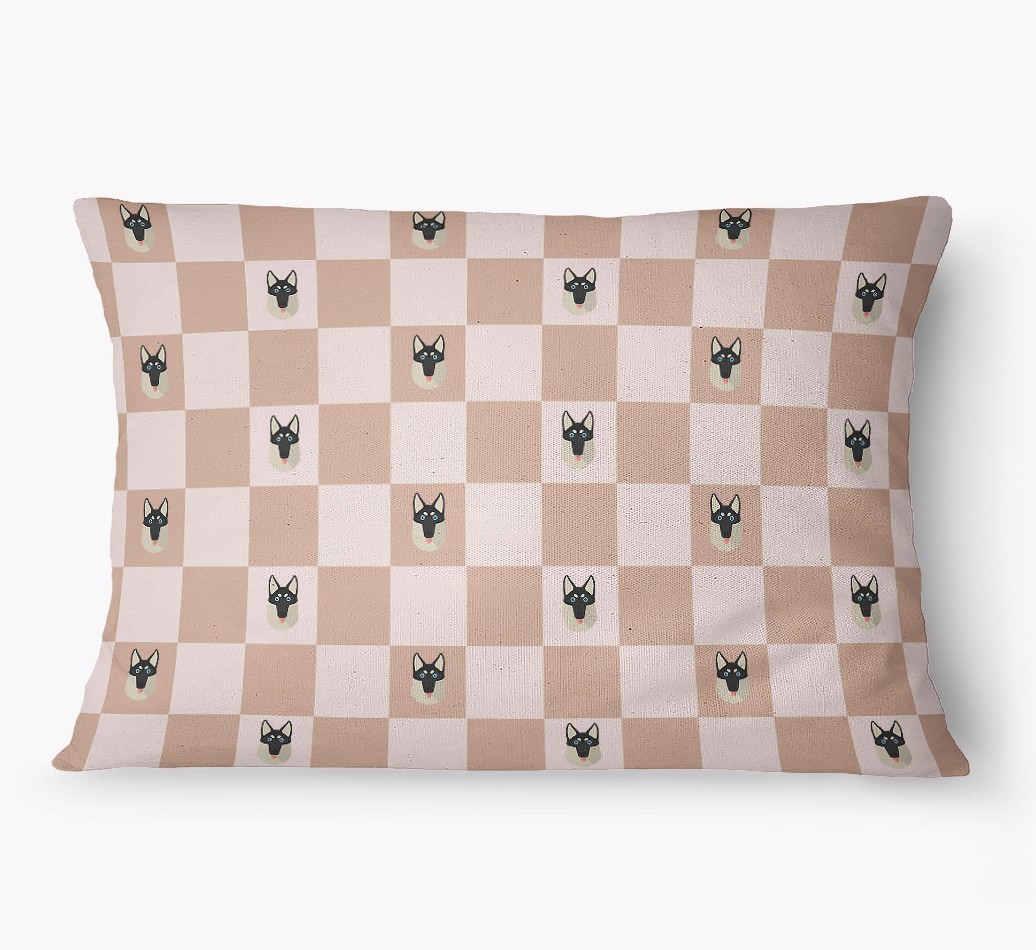 'Checkered Pattern' - Personalized {breedFullName} Dog Bed