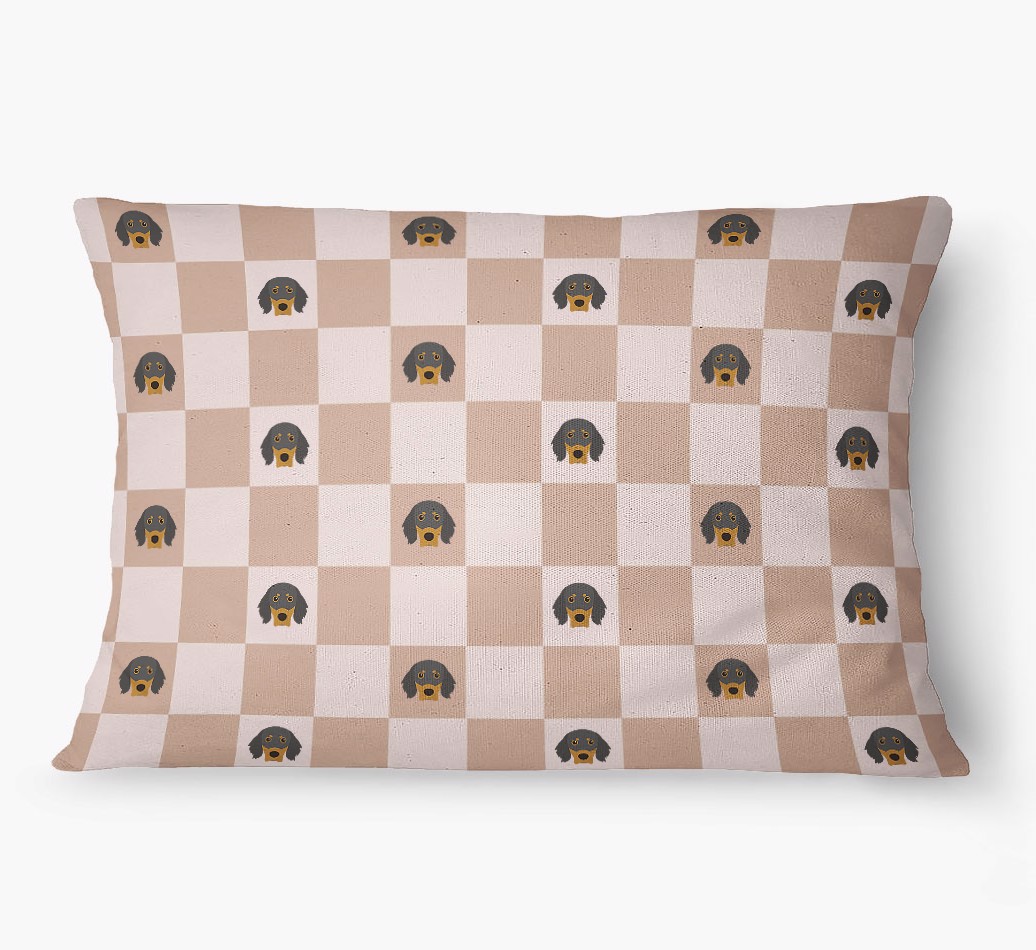 'Checkered Pattern' - Personalised {breedFullName} Dog Bed