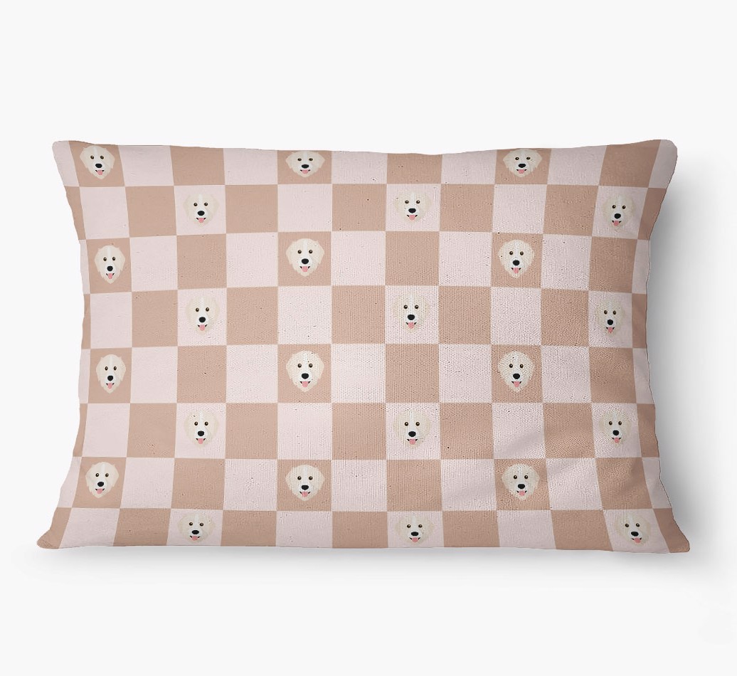 'Checkered Pattern' - Personalized {breedFullName} Dog Bed