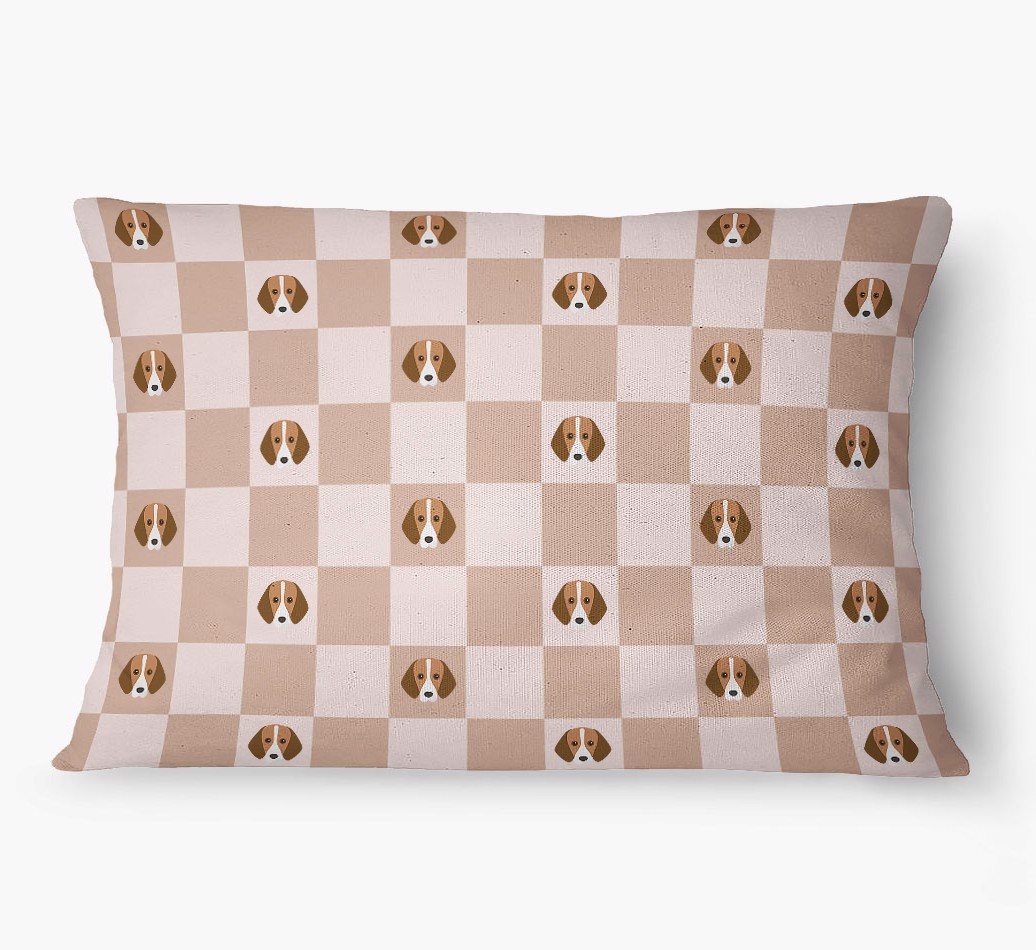 'Checkered Pattern' - Personalized {breedFullName} Dog Bed