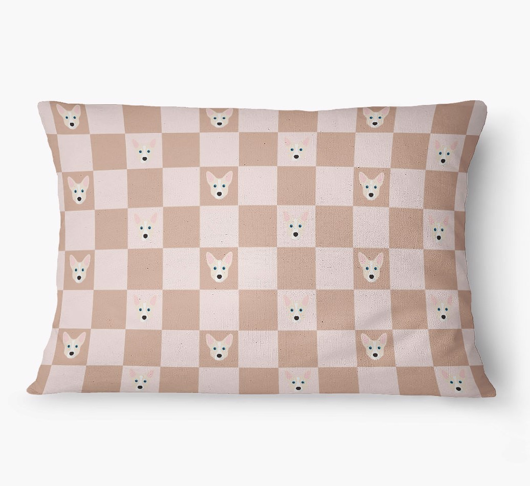 'Checkered Pattern' - Personalized {breedFullName} Dog Bed