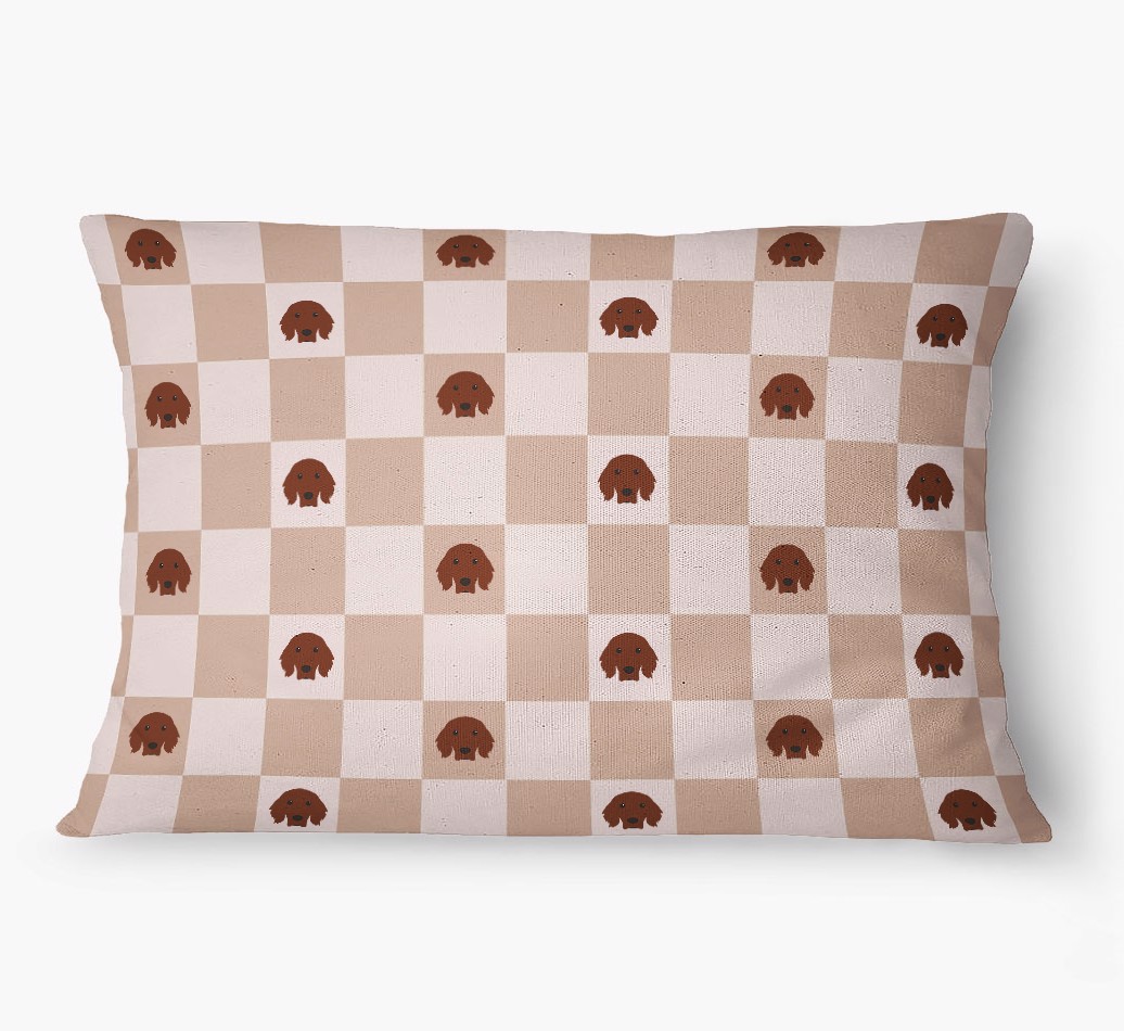 'Checkered Pattern' - Personalized {breedFullName} Dog Bed