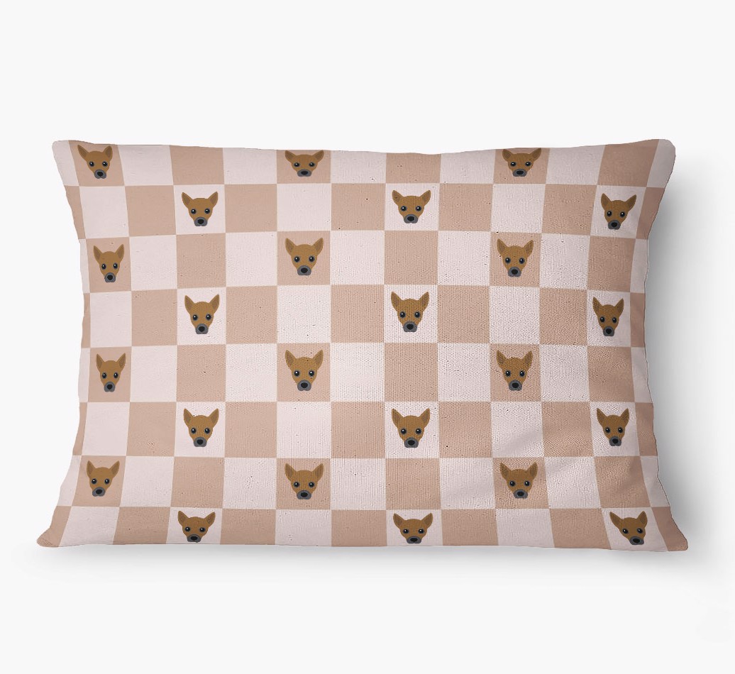 'Checkered Pattern' - Personalized {breedFullName} Dog Bed