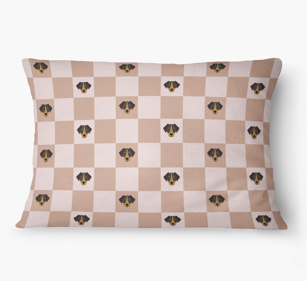 'Checkered Pattern' - Personalized {breedFullName} Dog Bed
