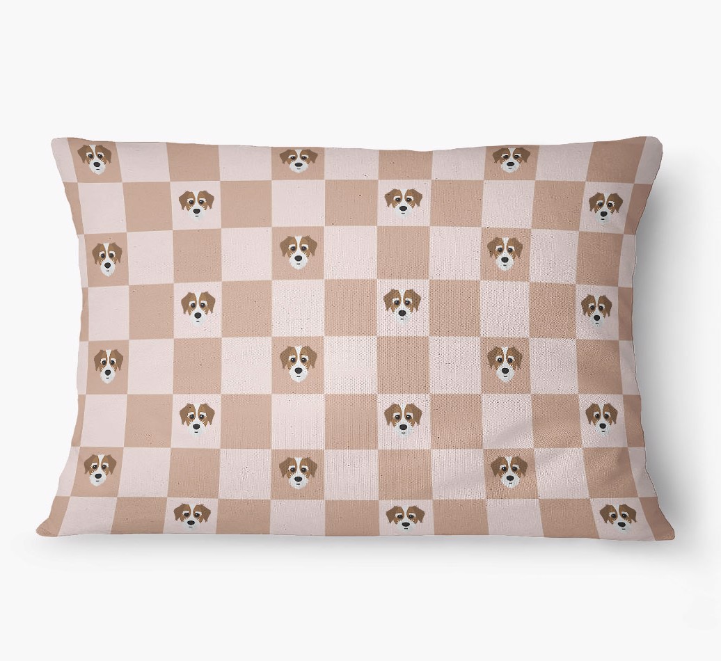 'Checkered Pattern' - Personalized {breedFullName} Dog Bed