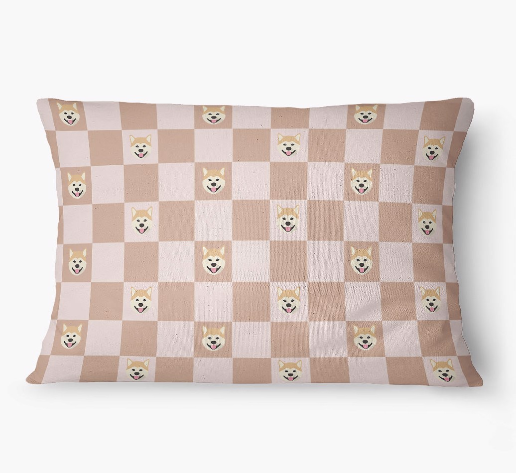 'Checkered Pattern' - Personalized {breedFullName} Dog Bed