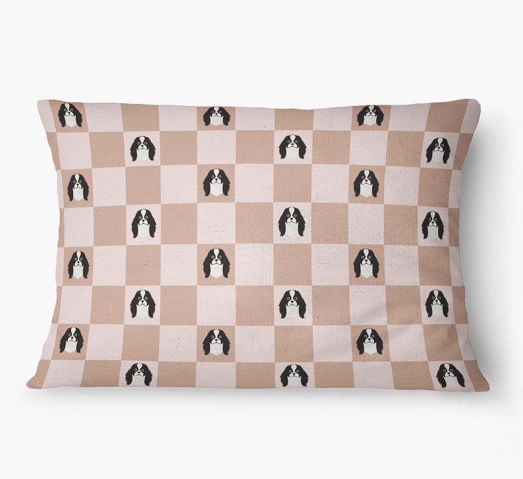 'Checkered Pattern' - Personalised {breedFullName} Dog Bed