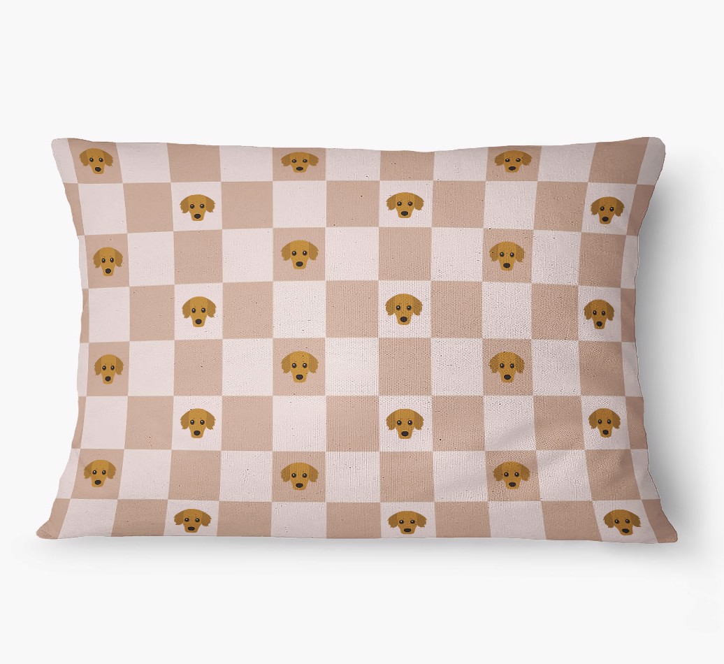 'Checkered Pattern' - Personalised {breedFullName} Dog Bed