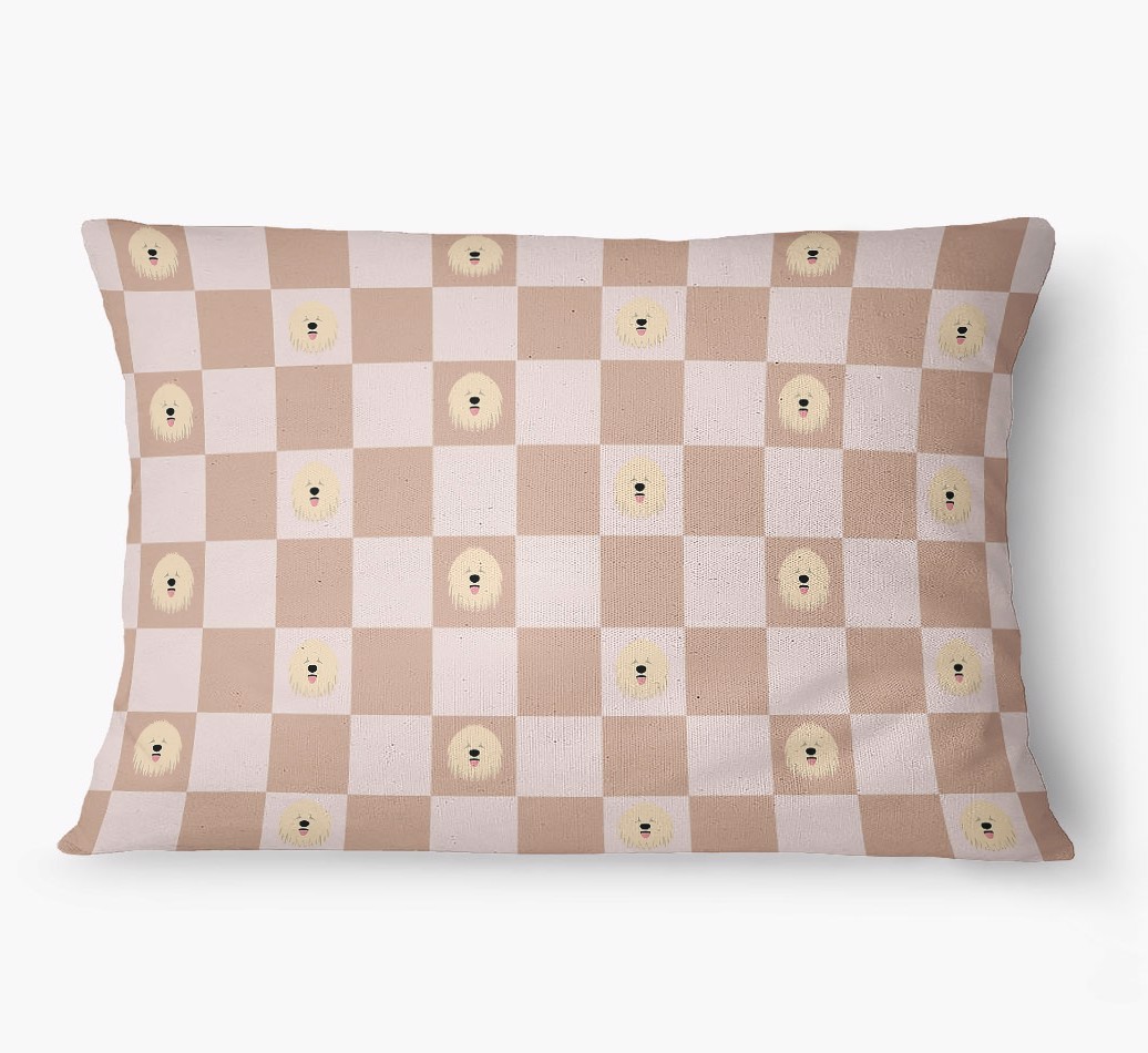 'Checkered Pattern' - Personalized {breedFullName} Dog Bed