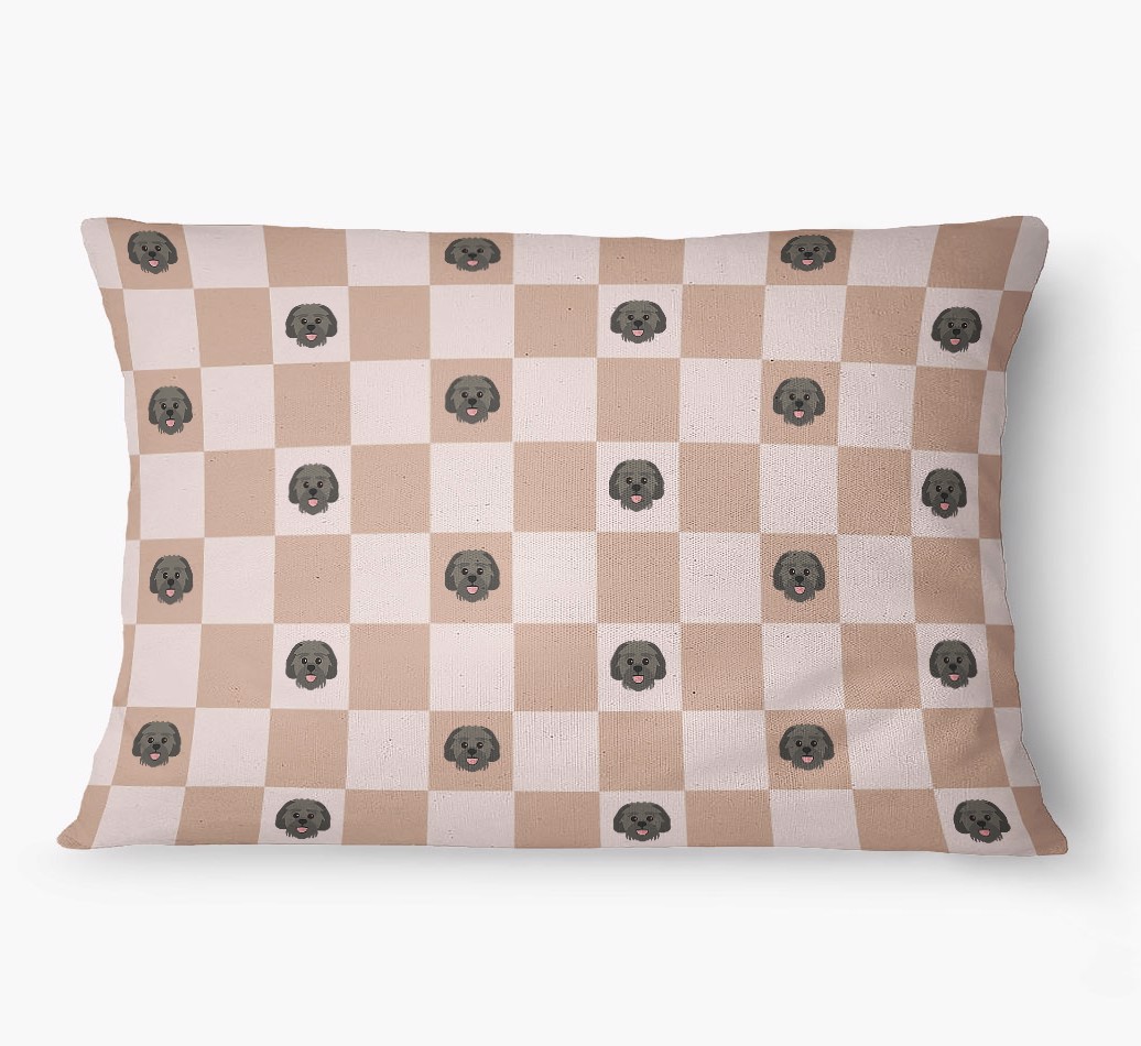 'Checkered Pattern' - Personalized {breedFullName} Dog Bed