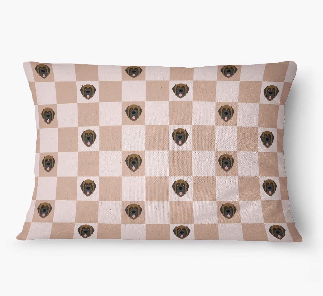 'Checkered Pattern' - Personalised {breedFullName} Dog Bed