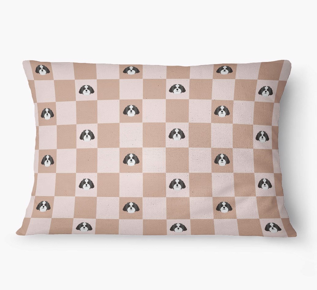 'Checkered Pattern' - Personalized {breedFullName} Dog Bed