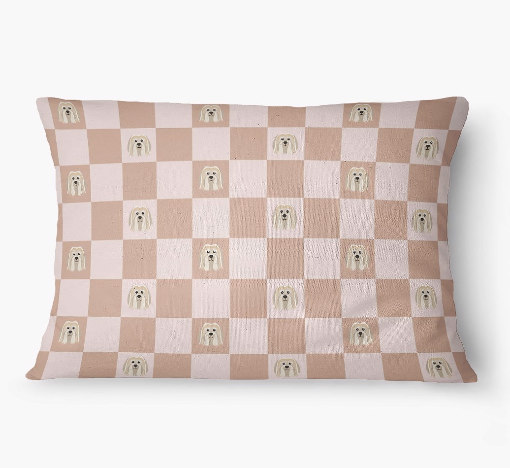 'Checkered Pattern' - Personalized {breedFullName} Dog Bed