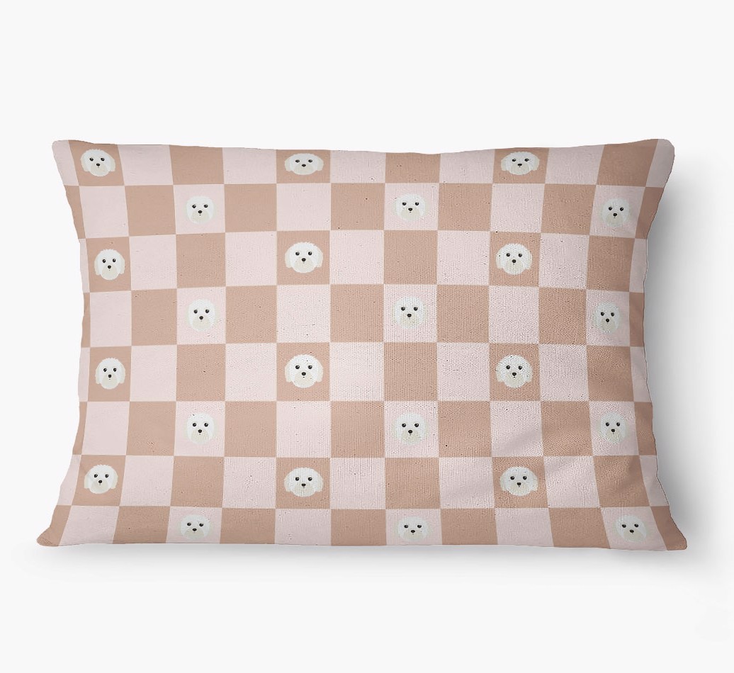 'Checkered Pattern' - Personalized {breedFullName} Dog Bed