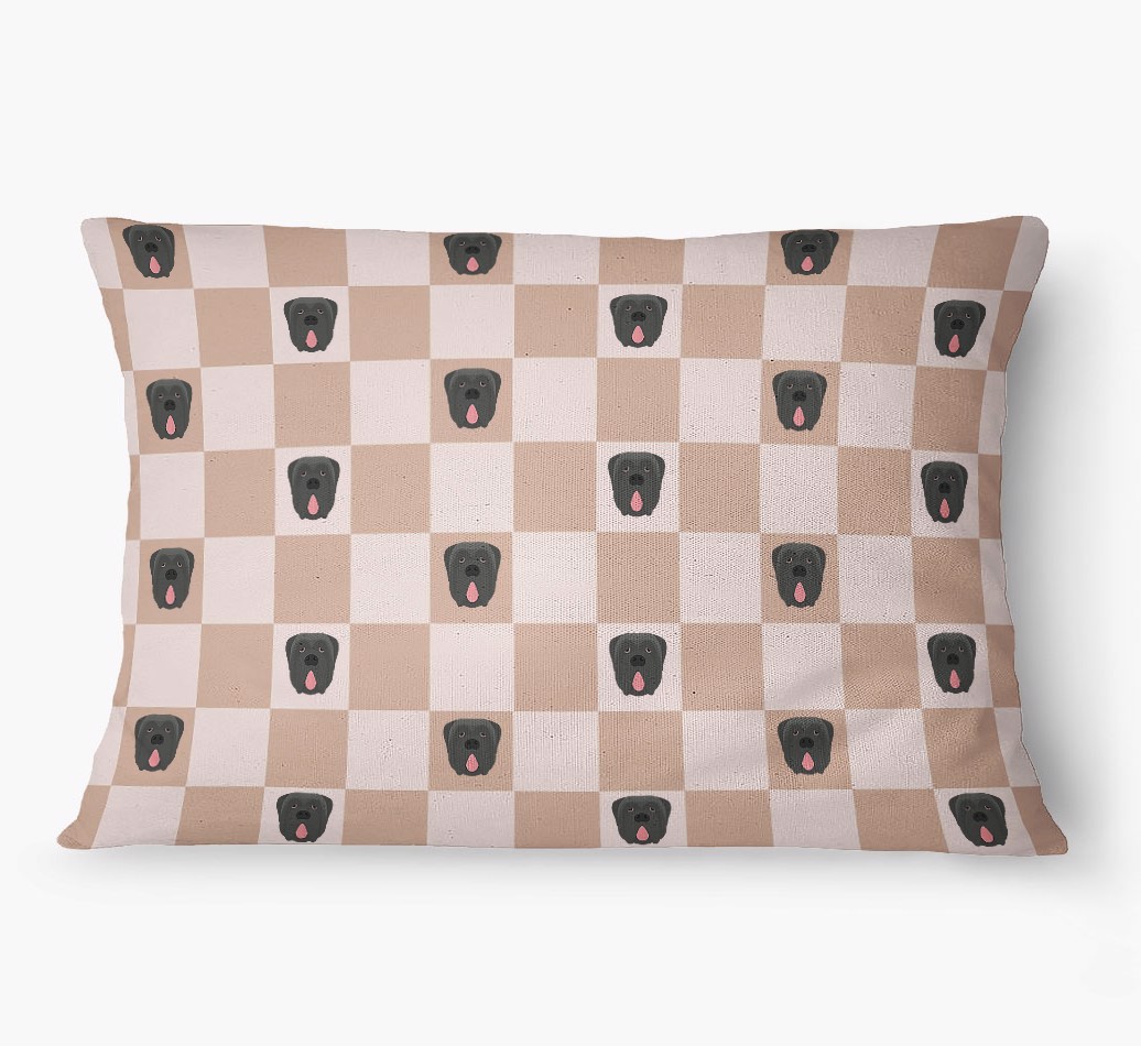 'Checkered Pattern' - Personalized {breedFullName} Dog Bed