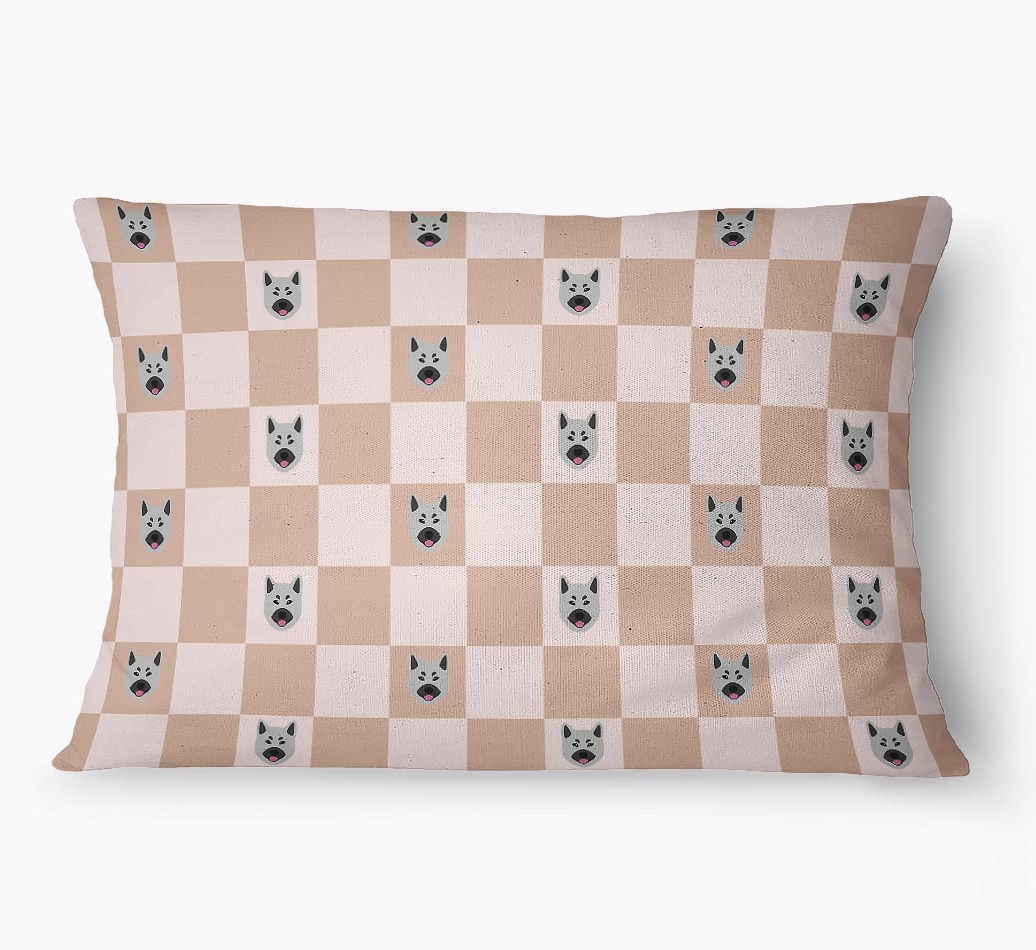 'Checkered Pattern' - Personalized {breedFullName} Dog Bed