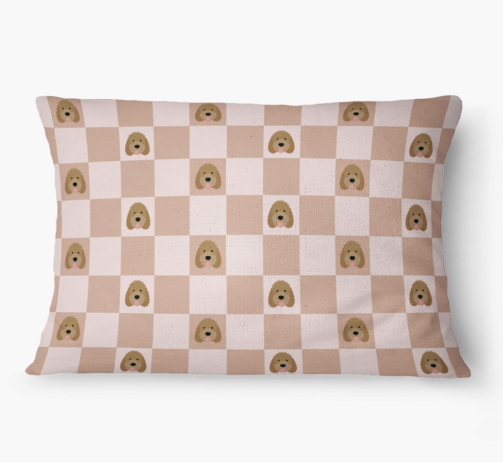 'Checkered Pattern' - Personalized {breedFullName} Dog Bed