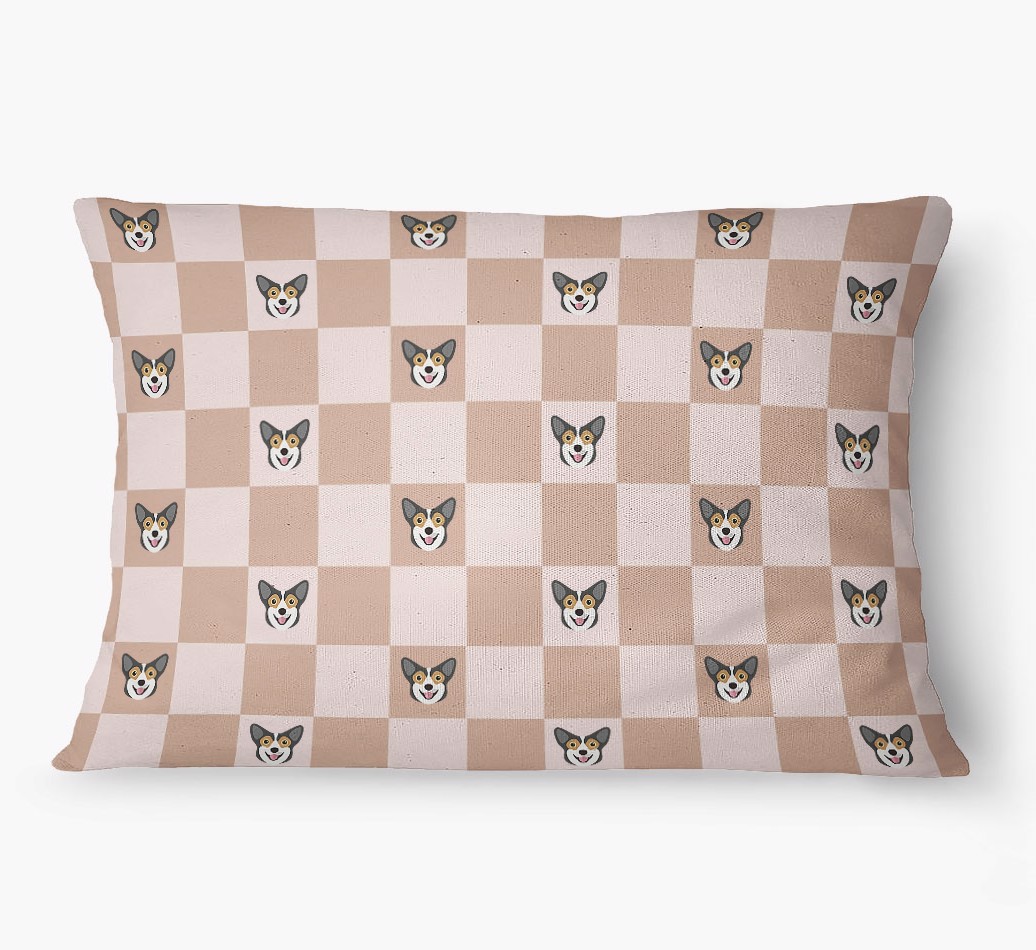 'Checkered Pattern' - Personalized {breedFullName} Dog Bed