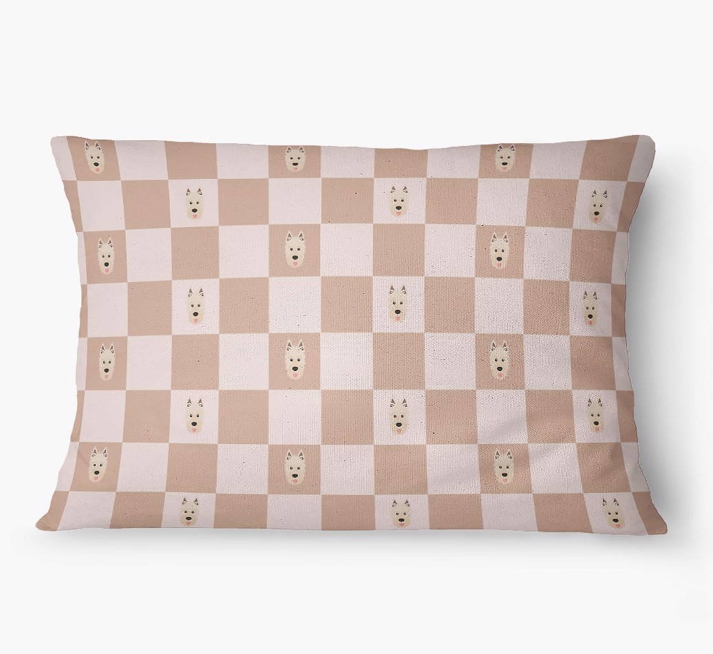'Checkered Pattern' - Personalized {breedFullName} Dog Bed