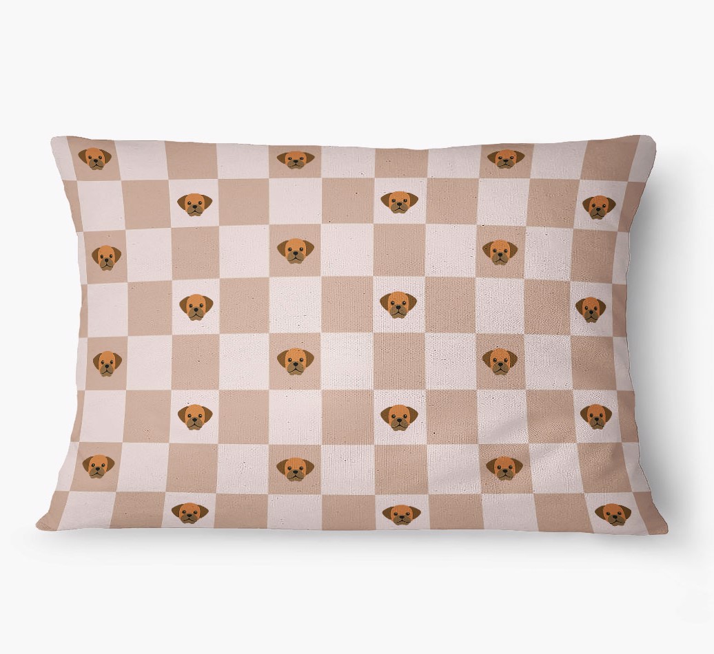 'Checkered Pattern' - Personalized {breedFullName} Dog Bed
