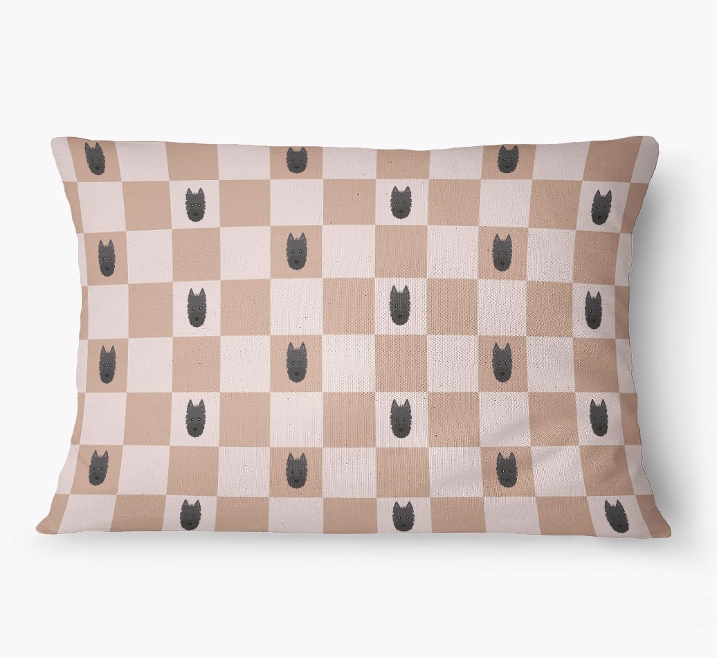 'Checkered Pattern' - Personalised {breedFullName} Dog Bed