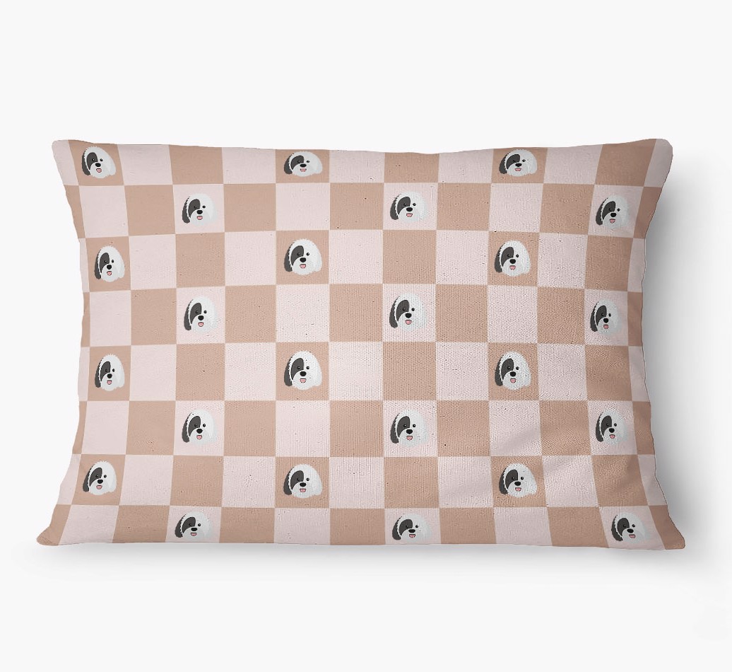 'Checkered Pattern' - Personalized {breedFullName} Dog Bed