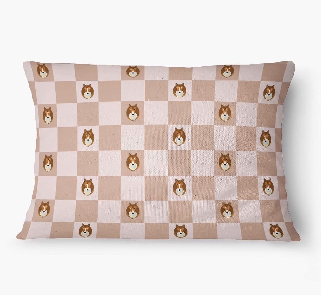 'Checkered Pattern' - Personalized {breedFullName} Dog Bed