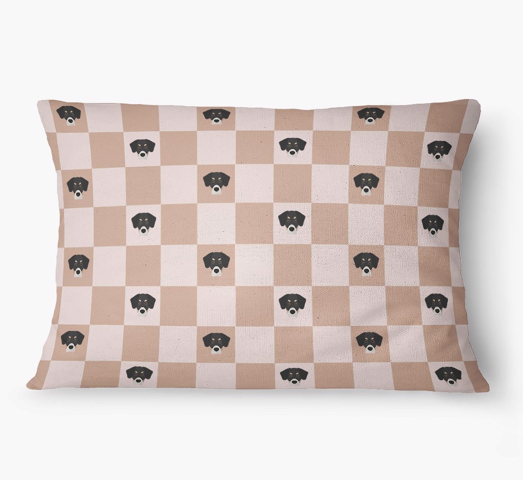 'Checkered Pattern' - Personalized {breedFullName} Dog Bed