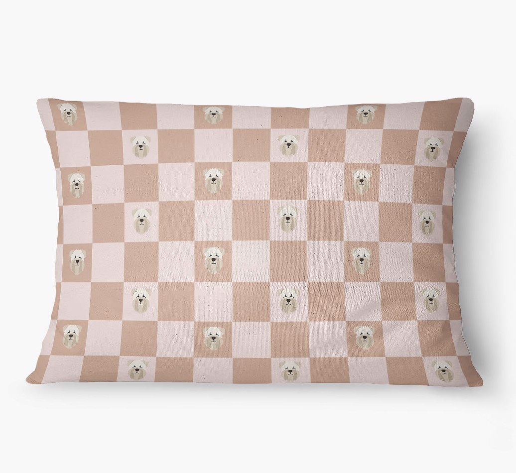 'Checkered Pattern' - Personalized {breedFullName} Dog Bed
