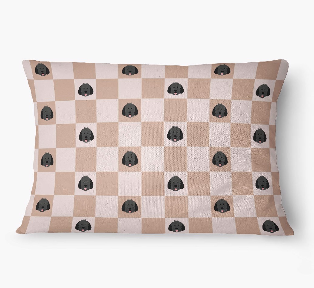 'Checkered Pattern' - Personalized {breedFullName} Dog Bed