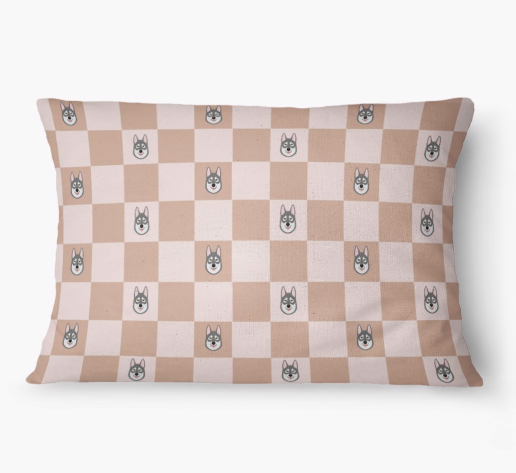 'Checkered Pattern' - Personalized {breedFullName} Dog Bed
