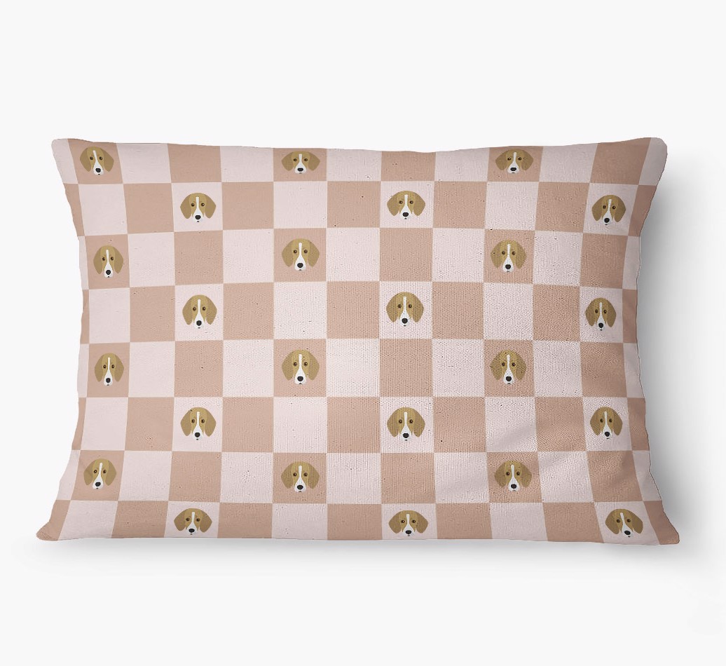 'Checkered Pattern' - Personalized {breedFullName} Dog Bed