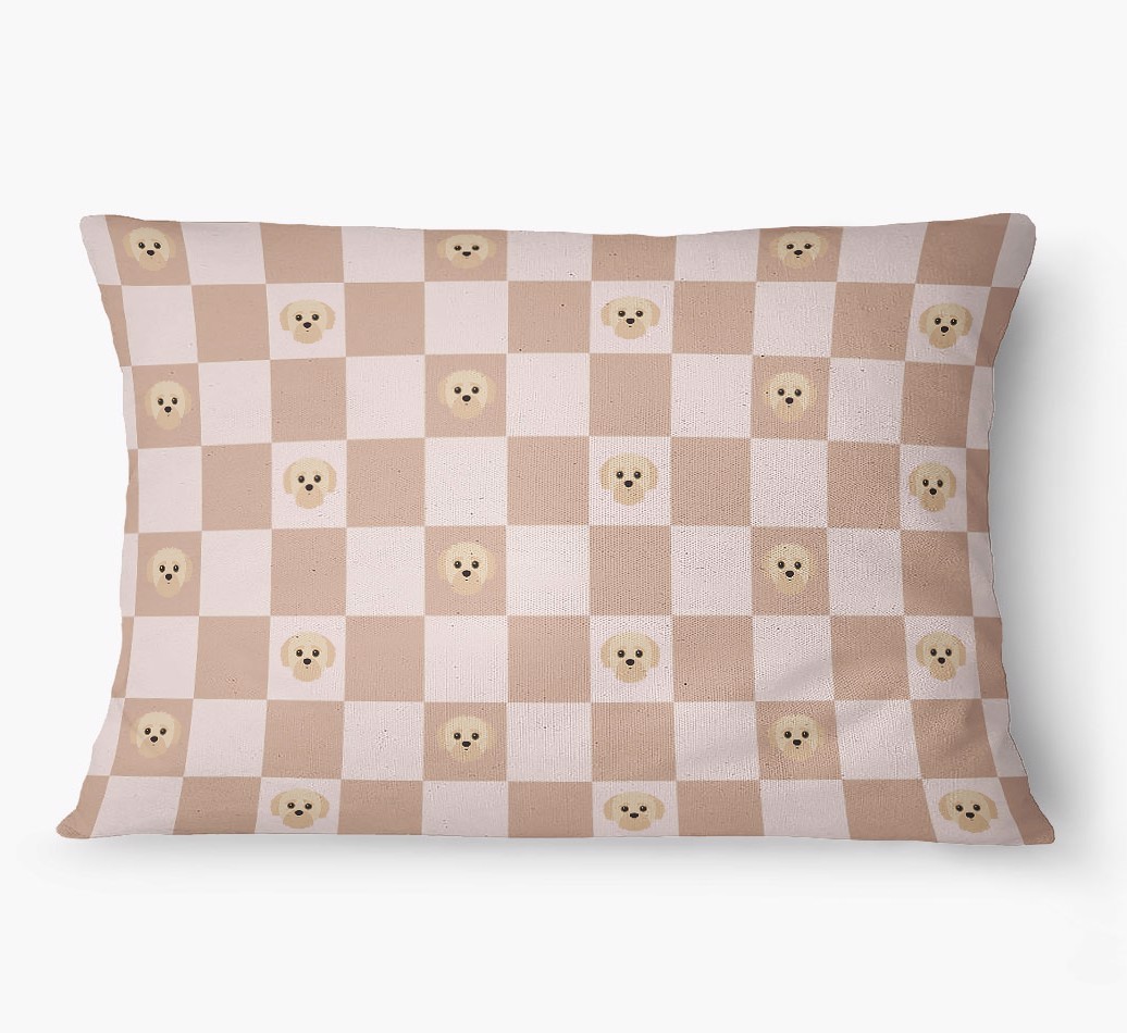 'Checkered Pattern' - Personalized {breedFullName} Dog Bed