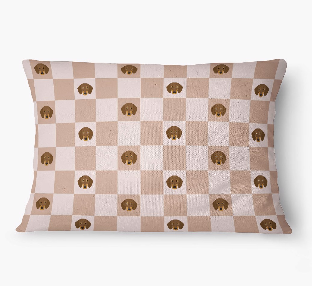 'Checkered Pattern' - Personalized {breedFullName} Dog Bed