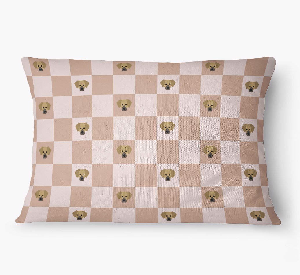 'Checkered Pattern' - Personalized {breedFullName} Dog Bed