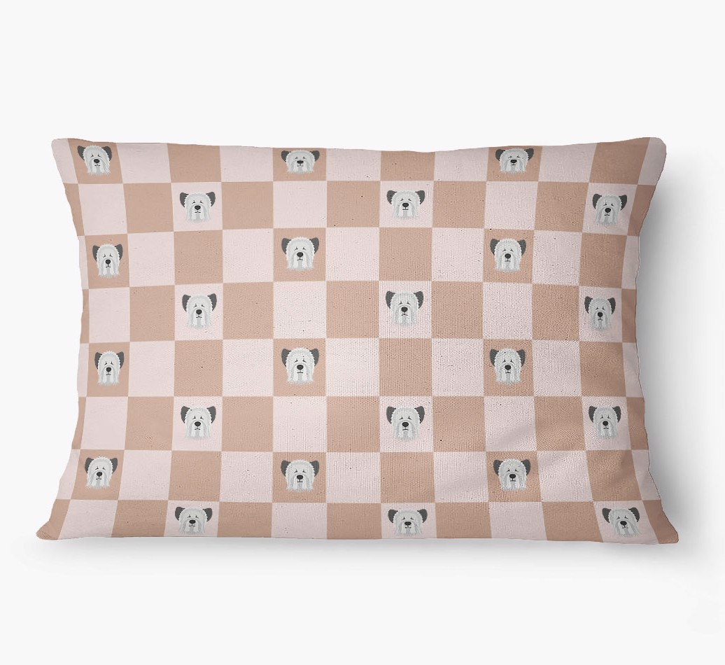 'Checkered Pattern' - Personalized {breedFullName} Dog Bed