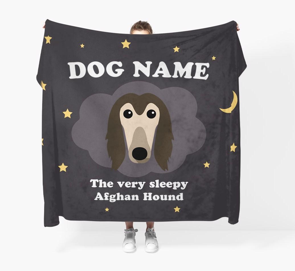 The Very Sleepy...: - Personalized {breedFullName} Throw Blanket