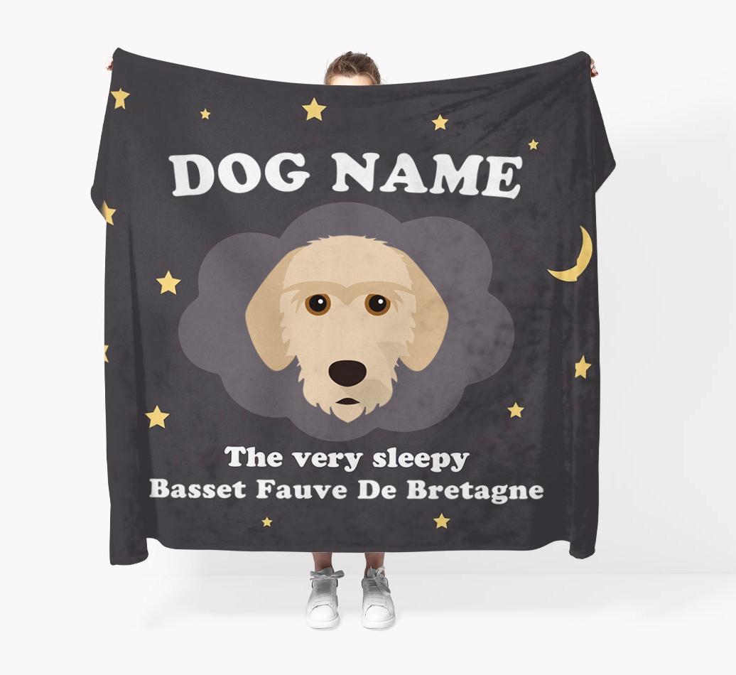 The Very Sleepy...: - Personalized {breedFullName} Throw Blanket