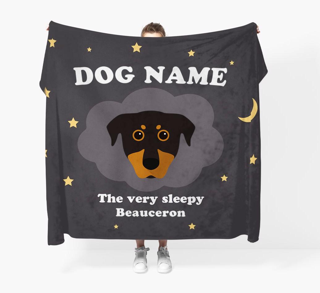 The Very Sleepy...: - Personalized {breedFullName} Throw Blanket