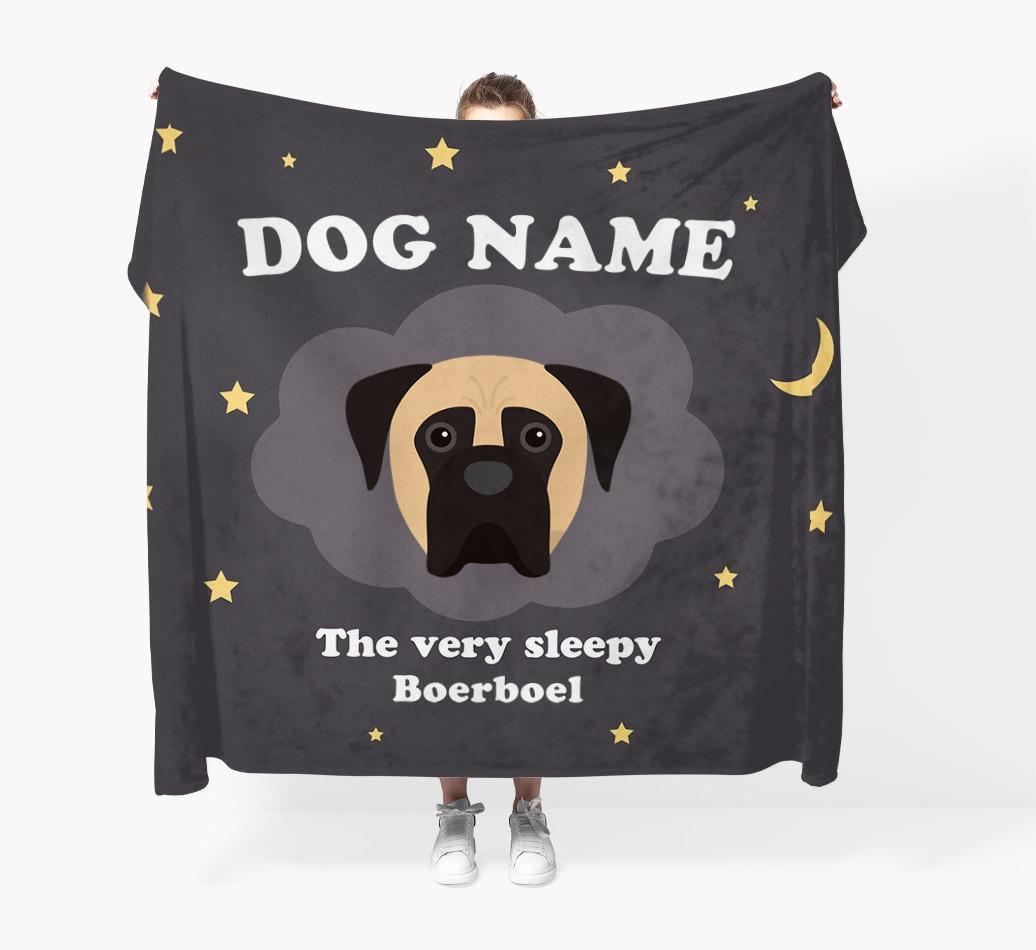 The Very Sleepy...: - Personalized {breedFullName} Throw Blanket