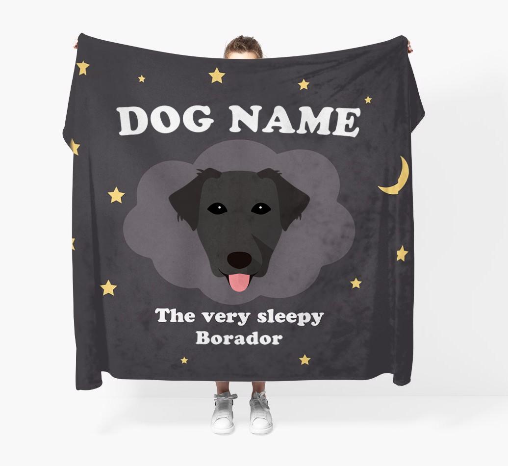 The Very Sleepy...: - Personalized {breedFullName} Throw Blanket