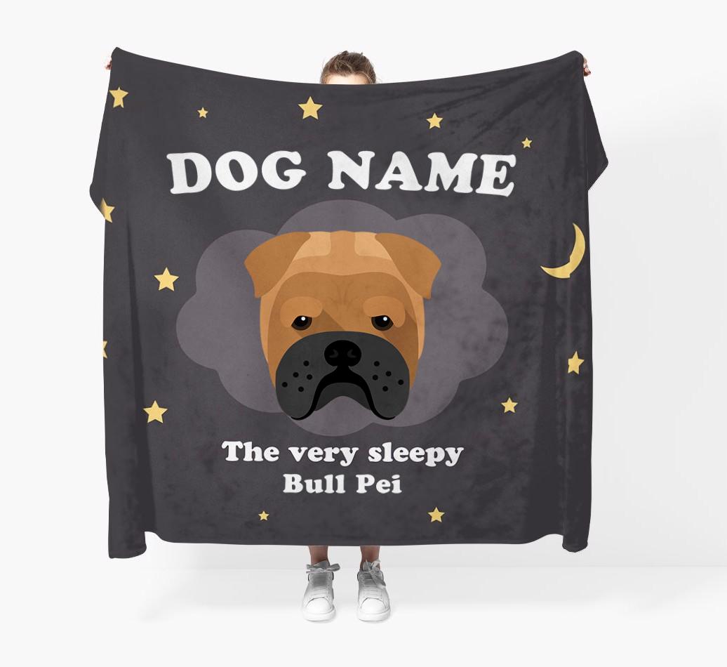 The Very Sleepy...: - Personalized {breedFullName} Throw Blanket
