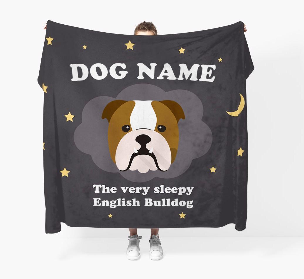 The Very Sleepy...: - Personalized {breedFullName} Throw Blanket